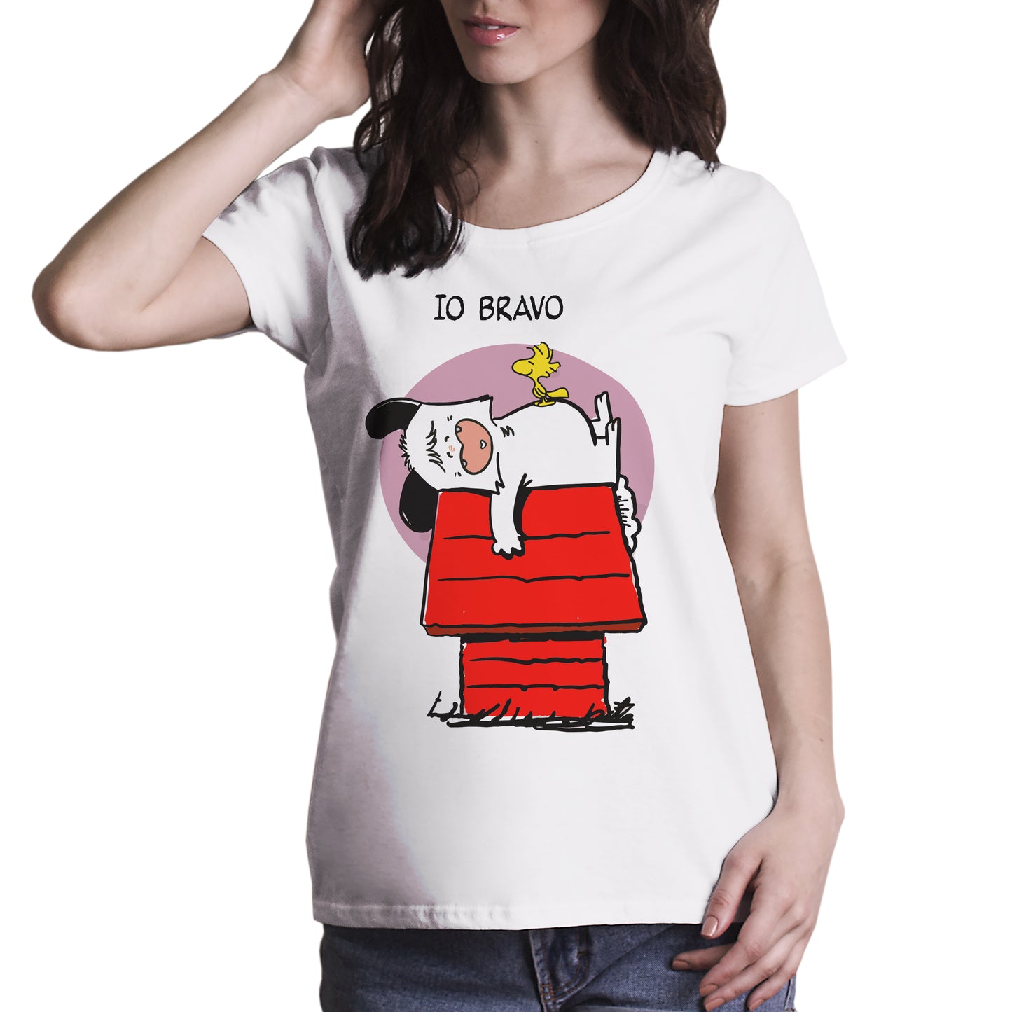 Firebrick T-Shirt Spank like Snoopy - Rivisitazione simpatica del cartone animato anni 80 -  Chooseurcolor CucShop