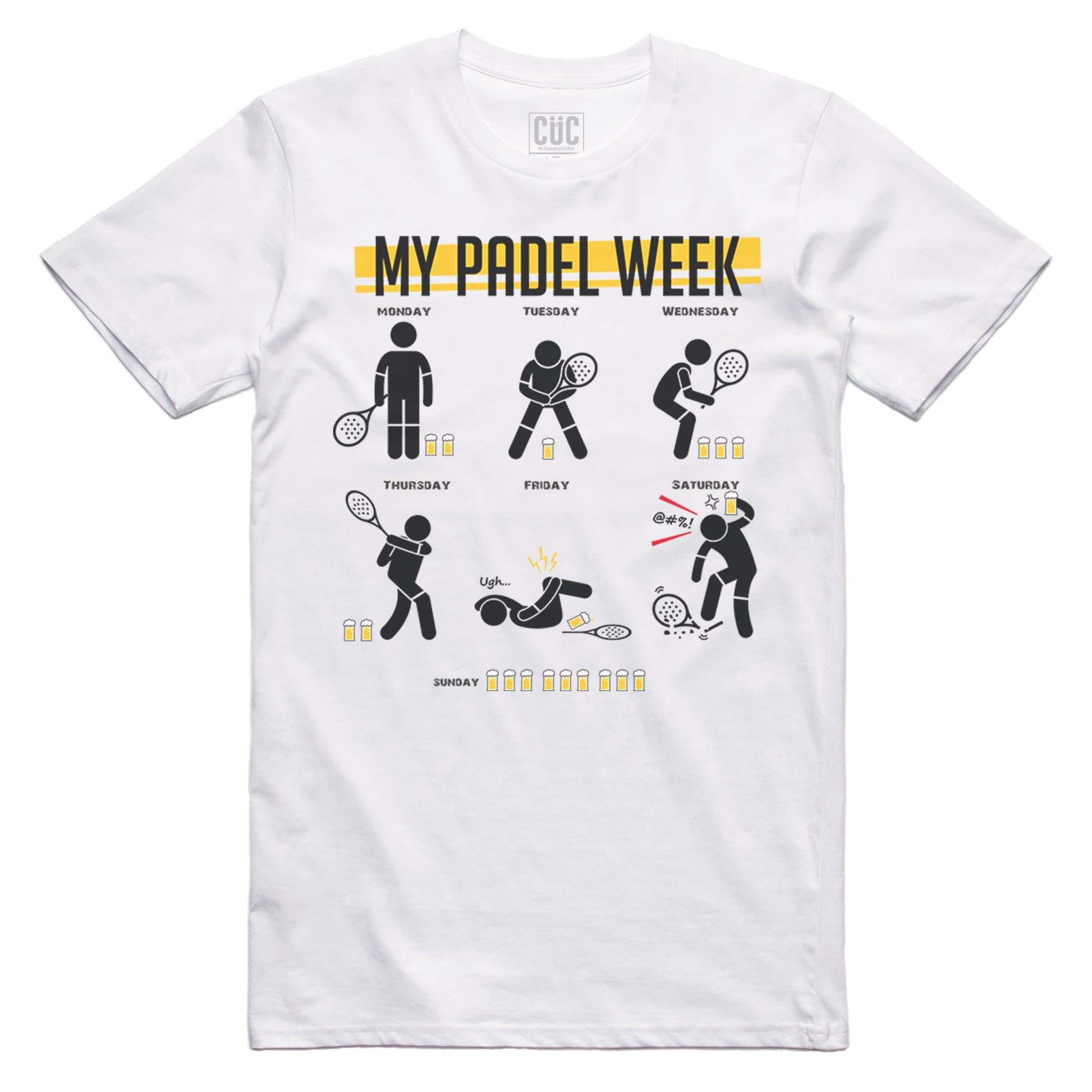 Lavender T-Shirt Padel Week - Beer & Padel - SPORT - ChooseurColor CucShop