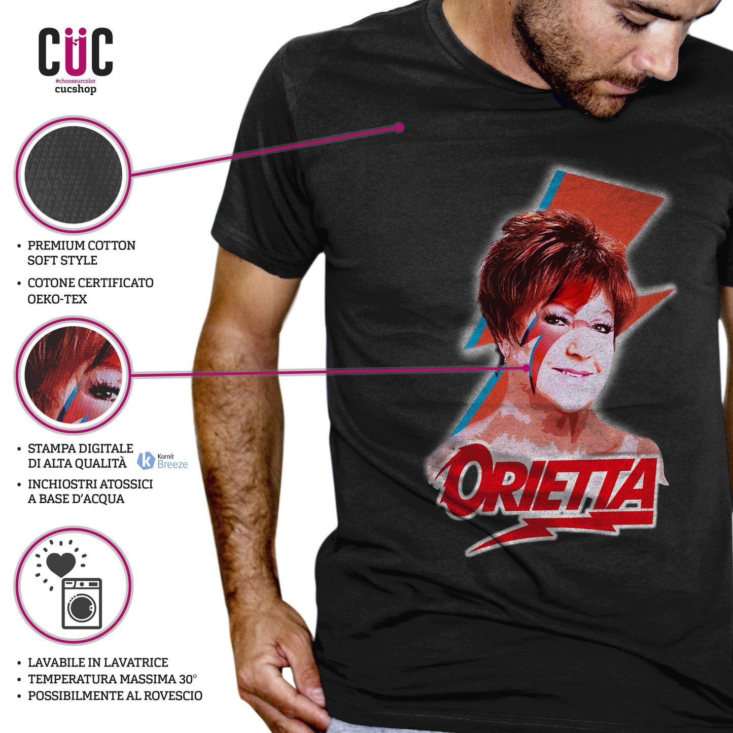 T-Shirt Orietta like David Sanremo 2021 - Trash Italiano - MUSIC #chooseurcolor - CUC chooseurcolor