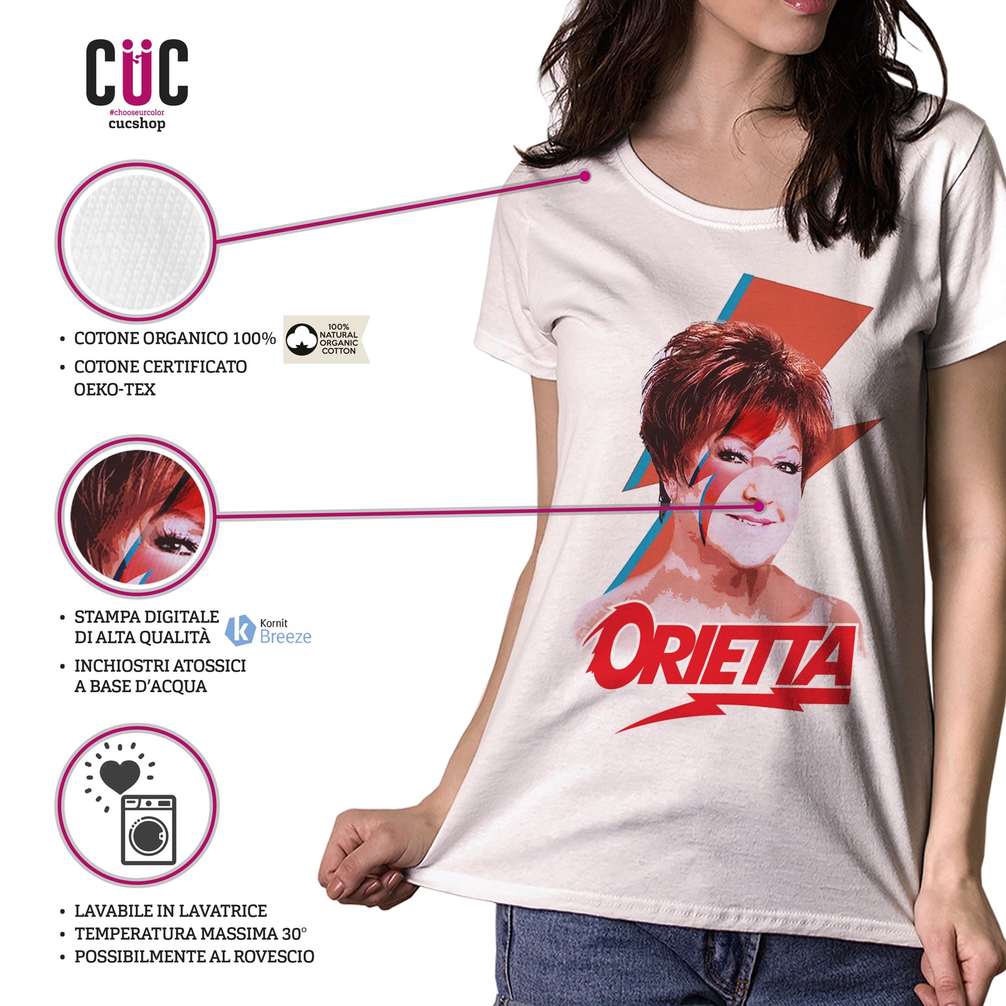 White Smoke T-Shirt Orietta like Bowie Sanremo 2021 - Trash Italiano - MUSIC Choose ur color CucShop