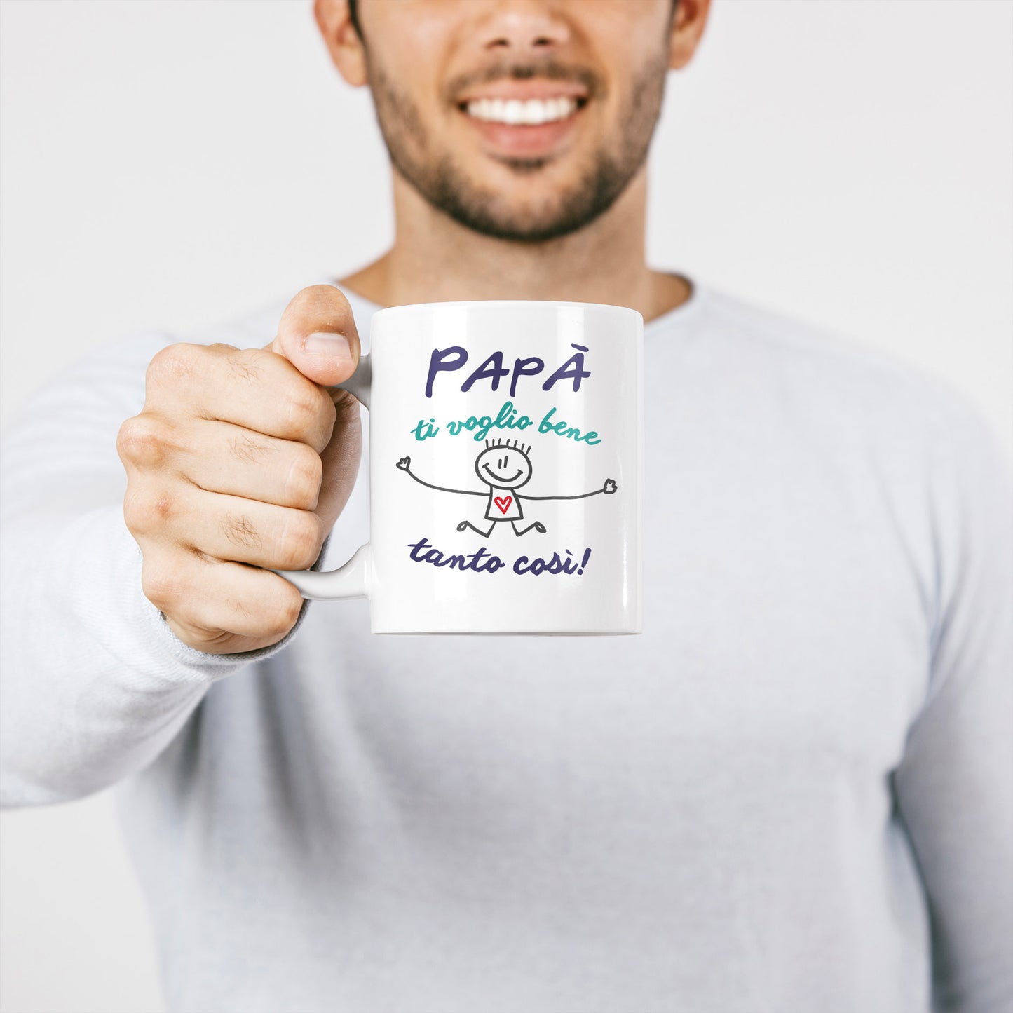 Rosy Brown Tazza Festa del papà - Mug father's Day - Ti voglio bene papà - Choose ur Color Cuc shop