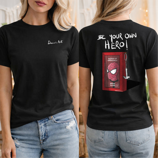 T-SHIRT MASK Break the glass stampa fronte e retro Nera#chooseurcolor