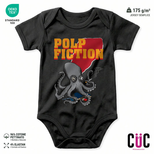 BODY BAMBINO CUC BODY BAMBINI POLP FICTION FILM CULT DIVERTENTE TARANTINO Nera M [IMGKEY:BLA:M:1]