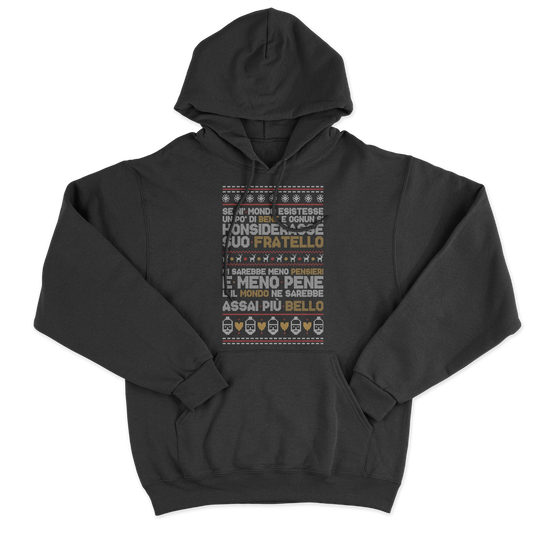 CUC FELPA CAPPUCCIO Poesia Natalizia - PERSONAGGI FAMOSI - Natale - Patchani - #chooseurcolor