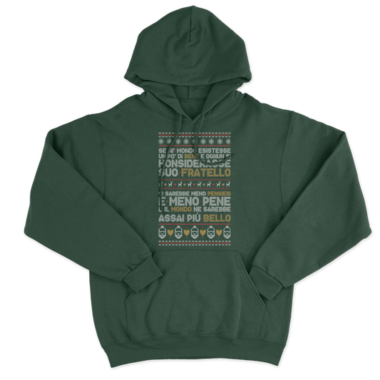 CUC FELPA CAPPUCCIO Poesia Natalizia - PERSONAGGI FAMOSI - Natale - Patchani -  #chooseurcolor
