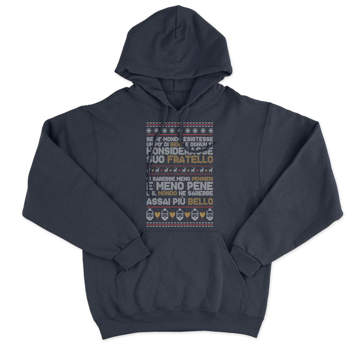 CUC FELPA CAPPUCCIO Poesia Natalizia - PERSONAGGI FAMOSI - Natale - Patchani -  #chooseurcolor