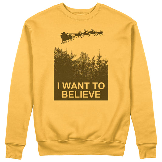 CUC Felpa Girocollo  I WANT TO BELIEVE NATALE - XMAS-  Unisex #chooseurcolor