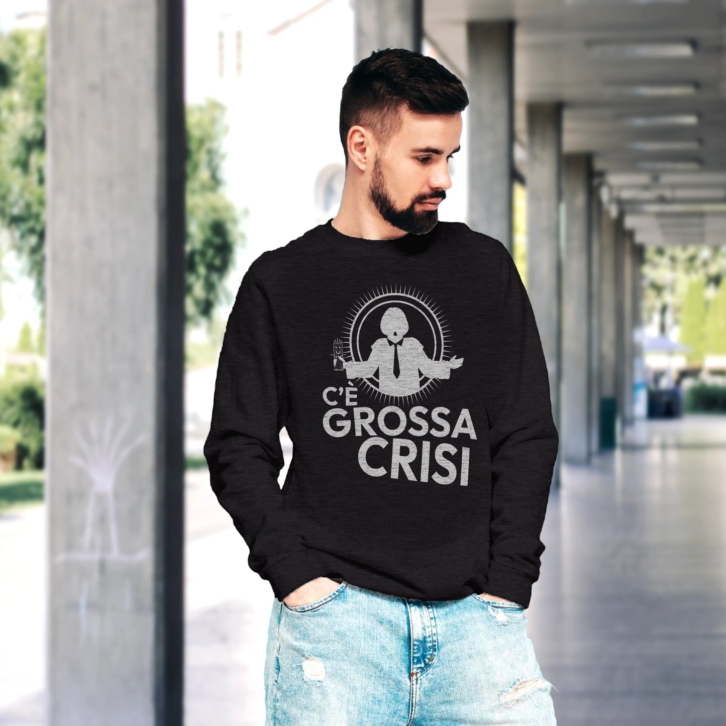 CUC GIROCOLLO C'È GROSSA CRISI - QUELO -  Unisex - PERSONAGGI FAMOSI #chooseurcolor