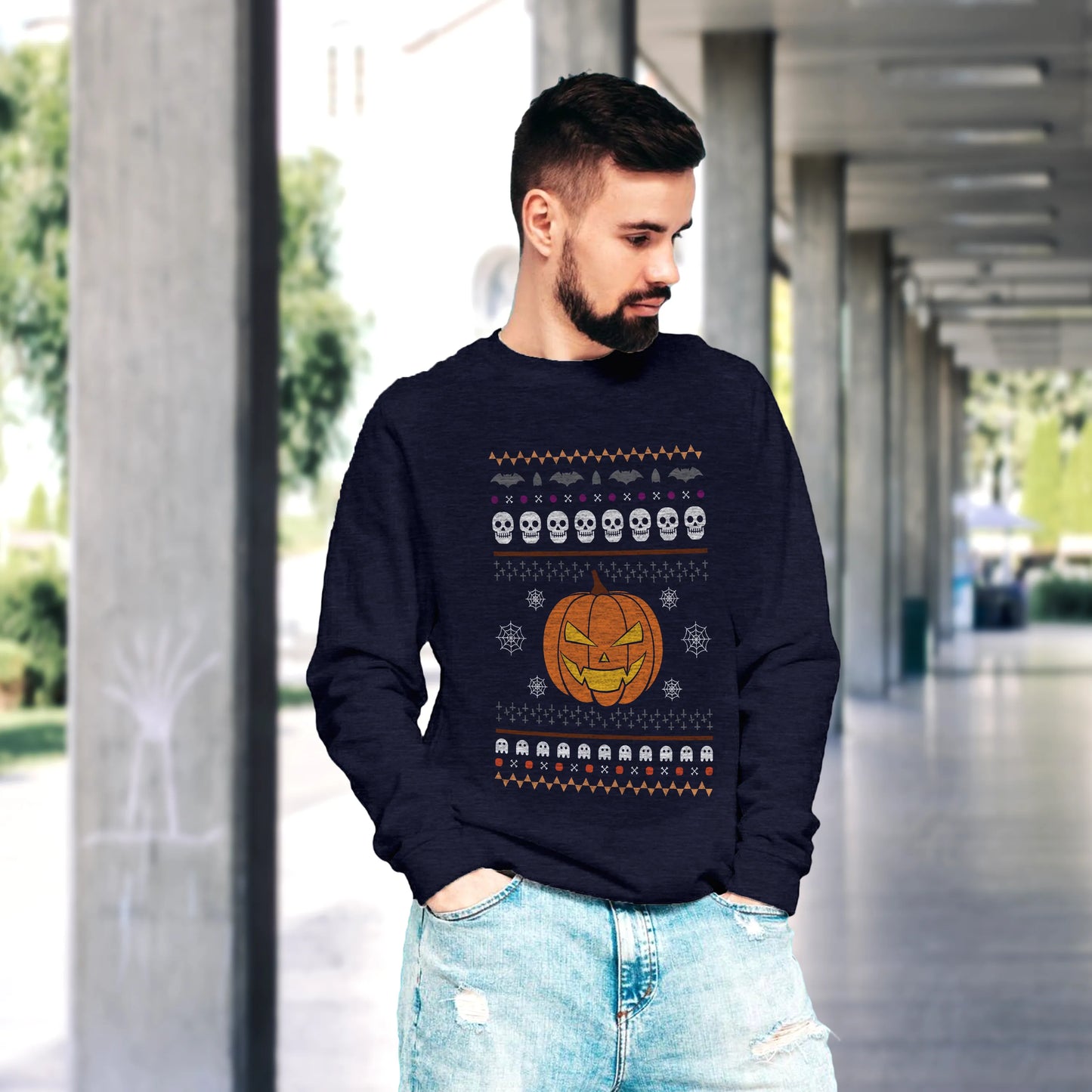 CUC GIROCOLLO Ugly Halloween Sweater -  Unisex - Divertente  - Spooky Season -  #chooseurcolor