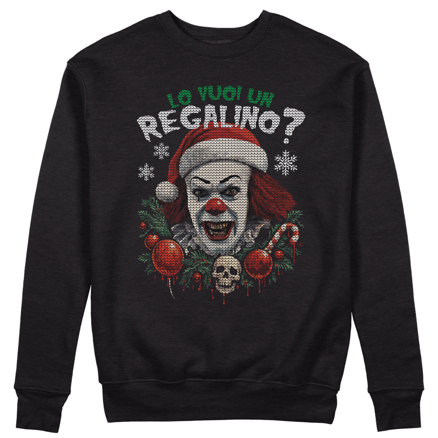CUC GIROCOLLO Lo vuoi un regalino? -  Unisex - NATALE - FILM - Divertente - King - IT - Maglione -  #chooseurcolor
