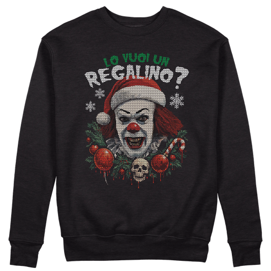 CUC GIROCOLLO Lo vuoi un regalino? -  Unisex - NATALE - FILM - Divertente - King - IT - Maglione -  #chooseurcolor