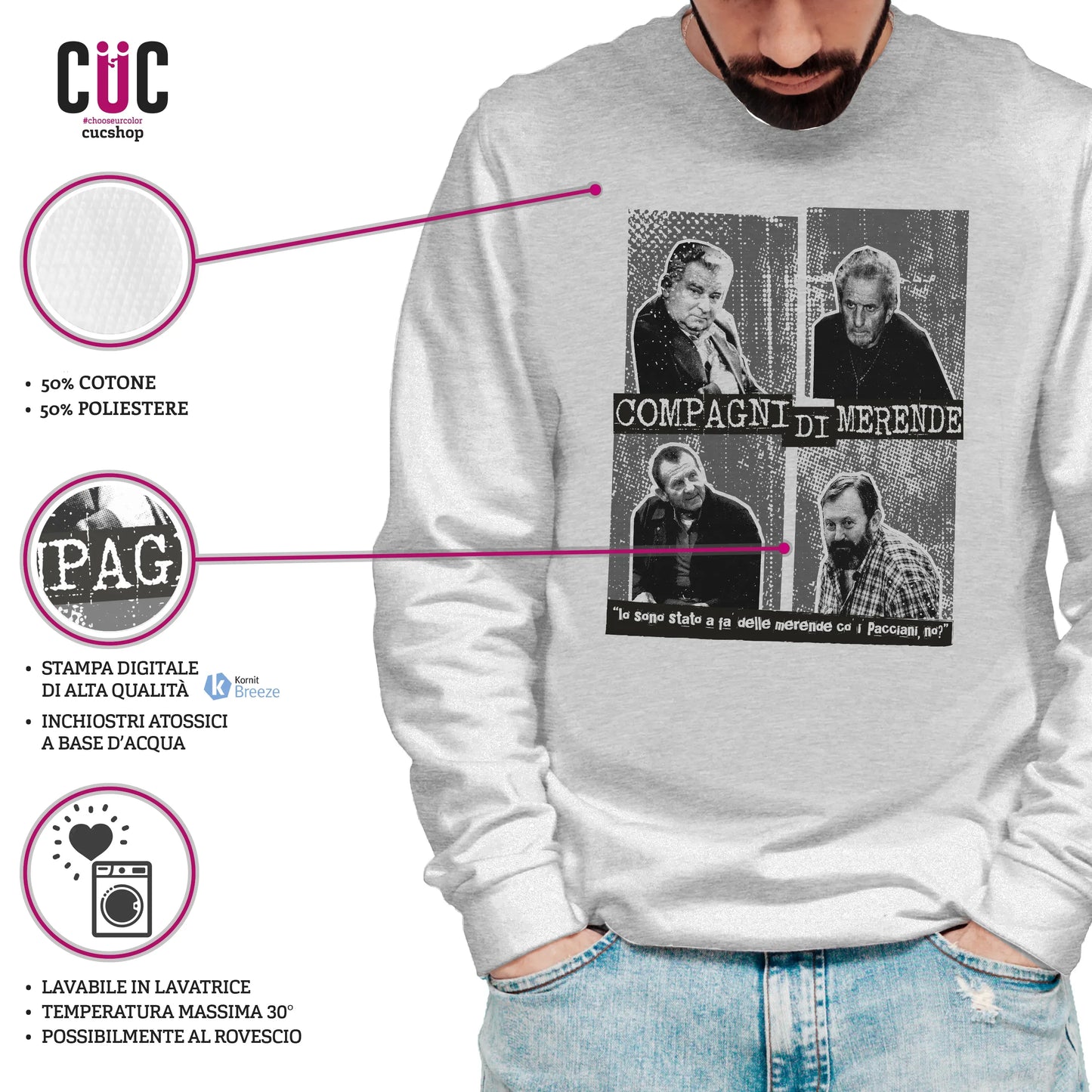 CUC GIROCOLLO Compagni di merende -  Unisex - PERSONAGGI FAMOSI - UGIP - Crime -  #chooseurcolor