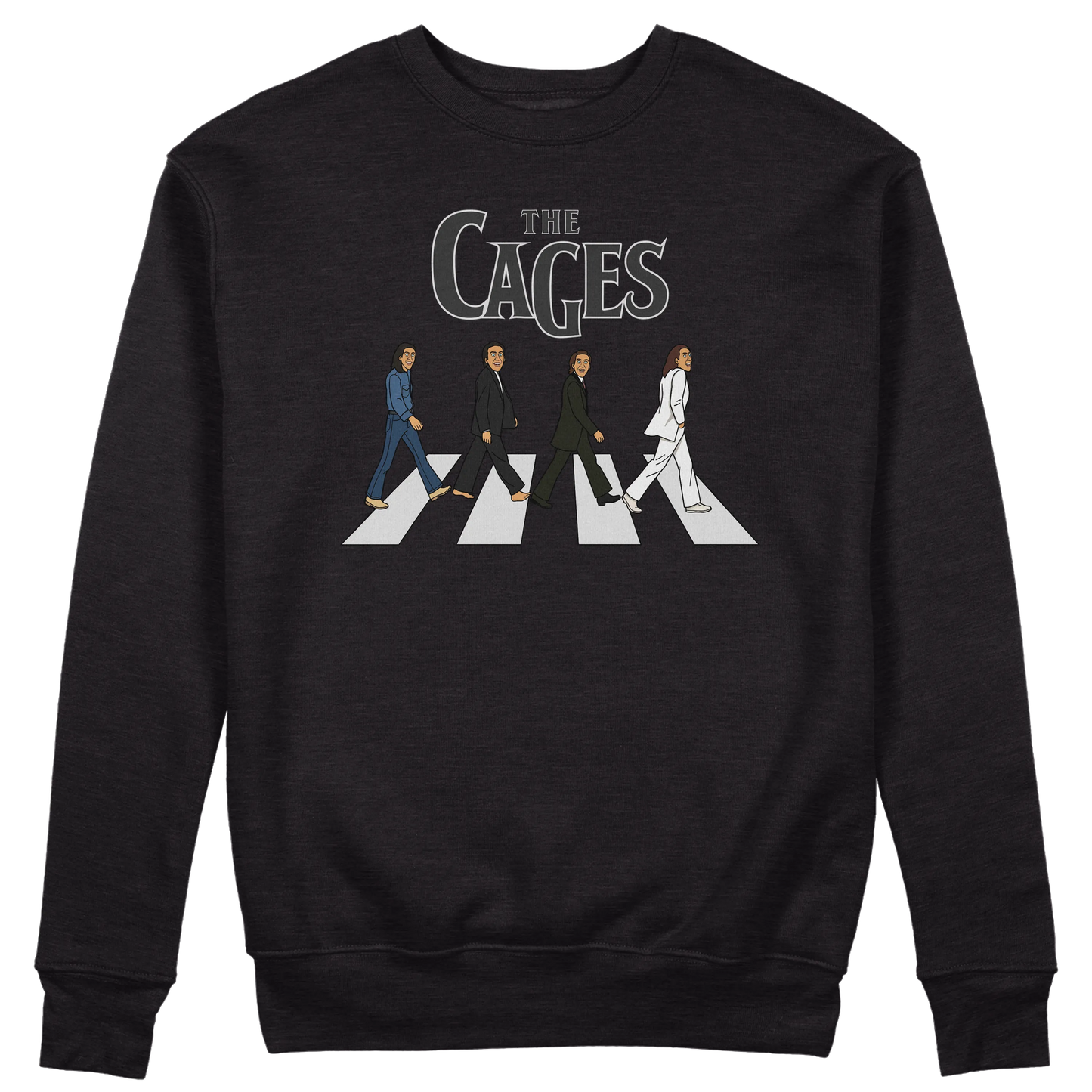 CUC GIROCOLLO THE CAGES -  Unisex - FILM - MUSICA - PERSONAGGI FAMOSI - Divertente - Nicolas Cage - Beatles - Abbey Road -  #chooseurcolor