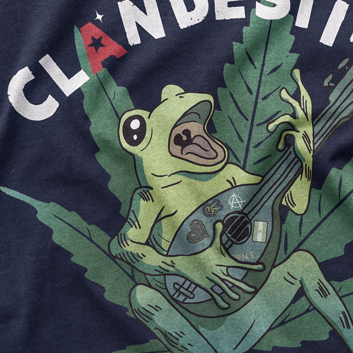 CUC T-Shirt  CLANDESTINO - Frog - Manu Chao-   #chooseurcolor