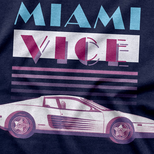 CUC T-Shirt  MIAMI - Miami Vice - TV Cult anni '80  - #chooseurcolor