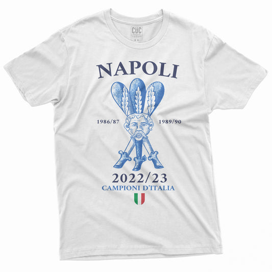 CUC T-Shirt NAPOLI - Tre di Bastoni - Campioni d'Italia - Calcio  #chooseurcolor - CUC chooseurcolor