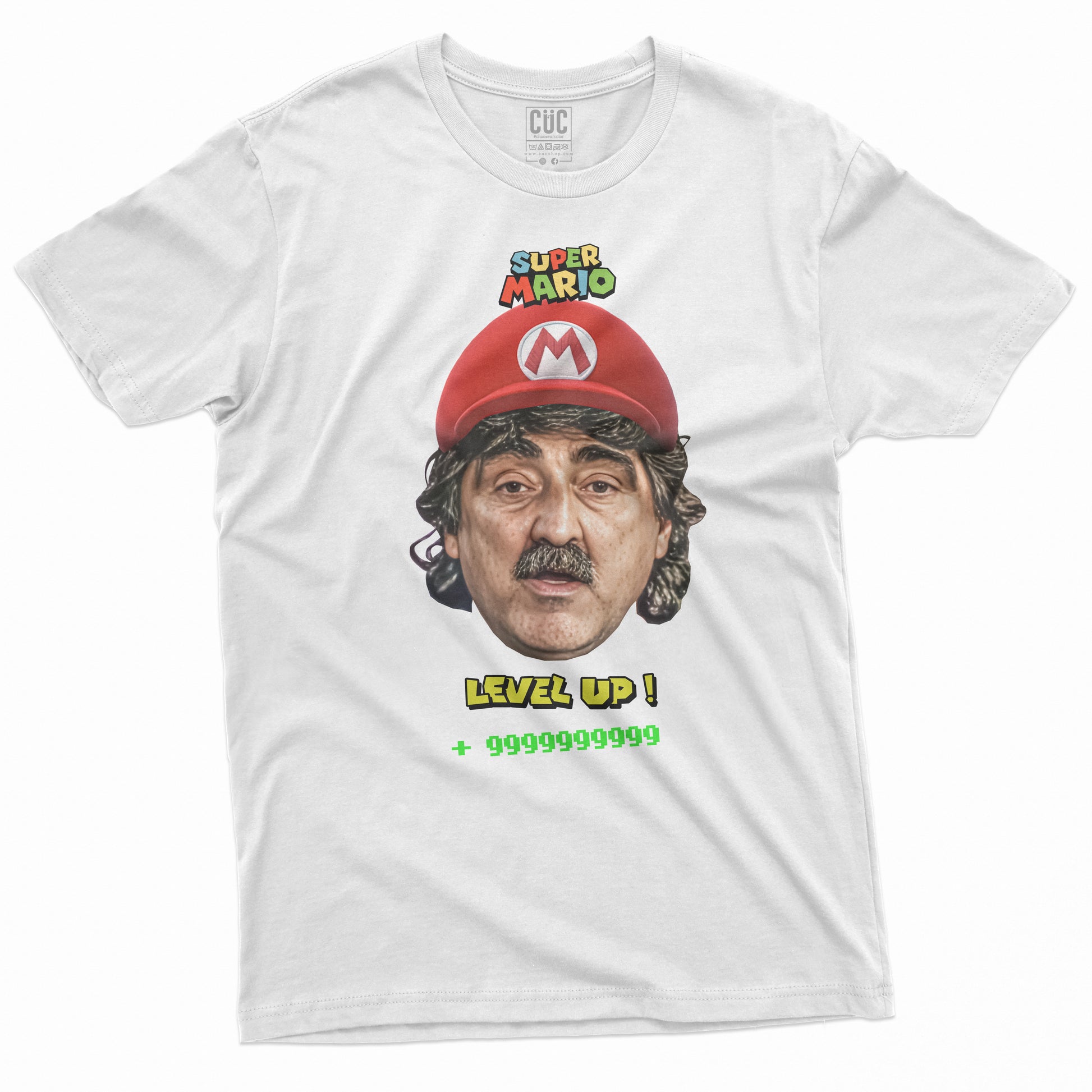CUC T-Shirt BAFFO - Super Mario - Da Crema - Level Up  #chooseurcolor - CUC chooseurcolor