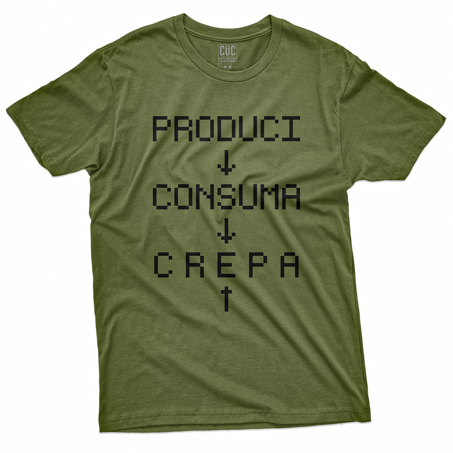 CUC T-Shirt PCC - Produci Consuma Crepa - CCCP - Grafica Punk Rock Alternativa  #chooseurcolor