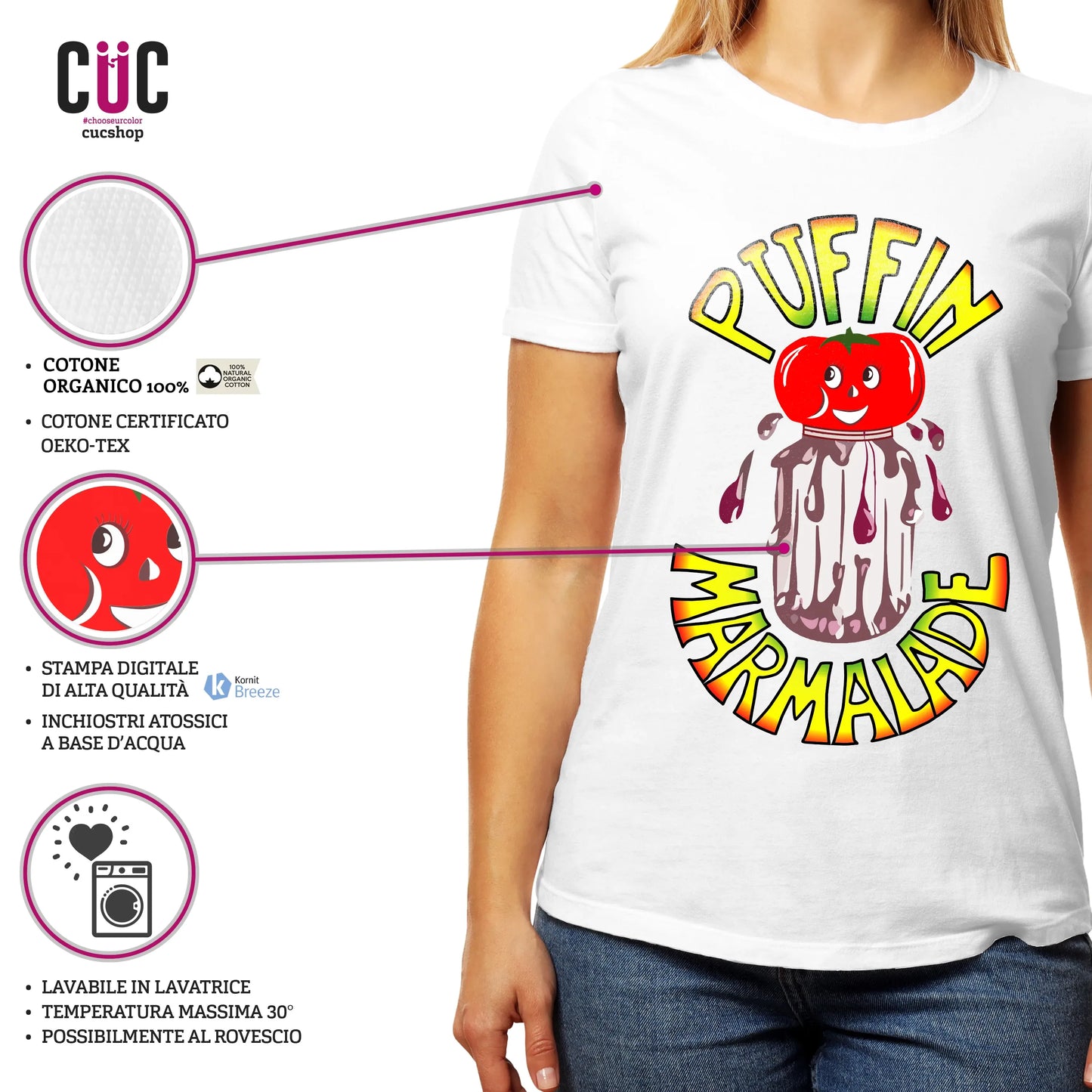 CUC T-SHIRT MARMELLATA PUFFIN - FILM - Chi trova un amico trova un tesoro -  #chooseurcolor