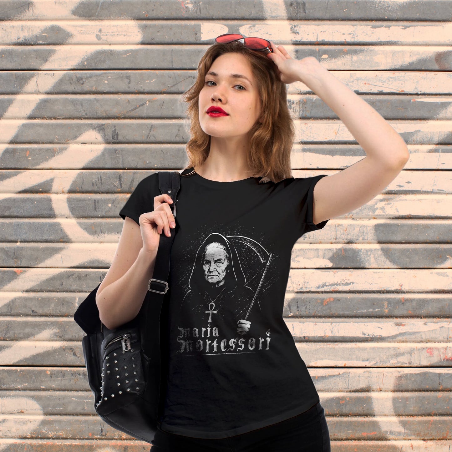 CUC T-SHIRT Maria Mortessori - PERSONAGGI FAMOSI - Black Metal - Divertente -  #chooseurcolor