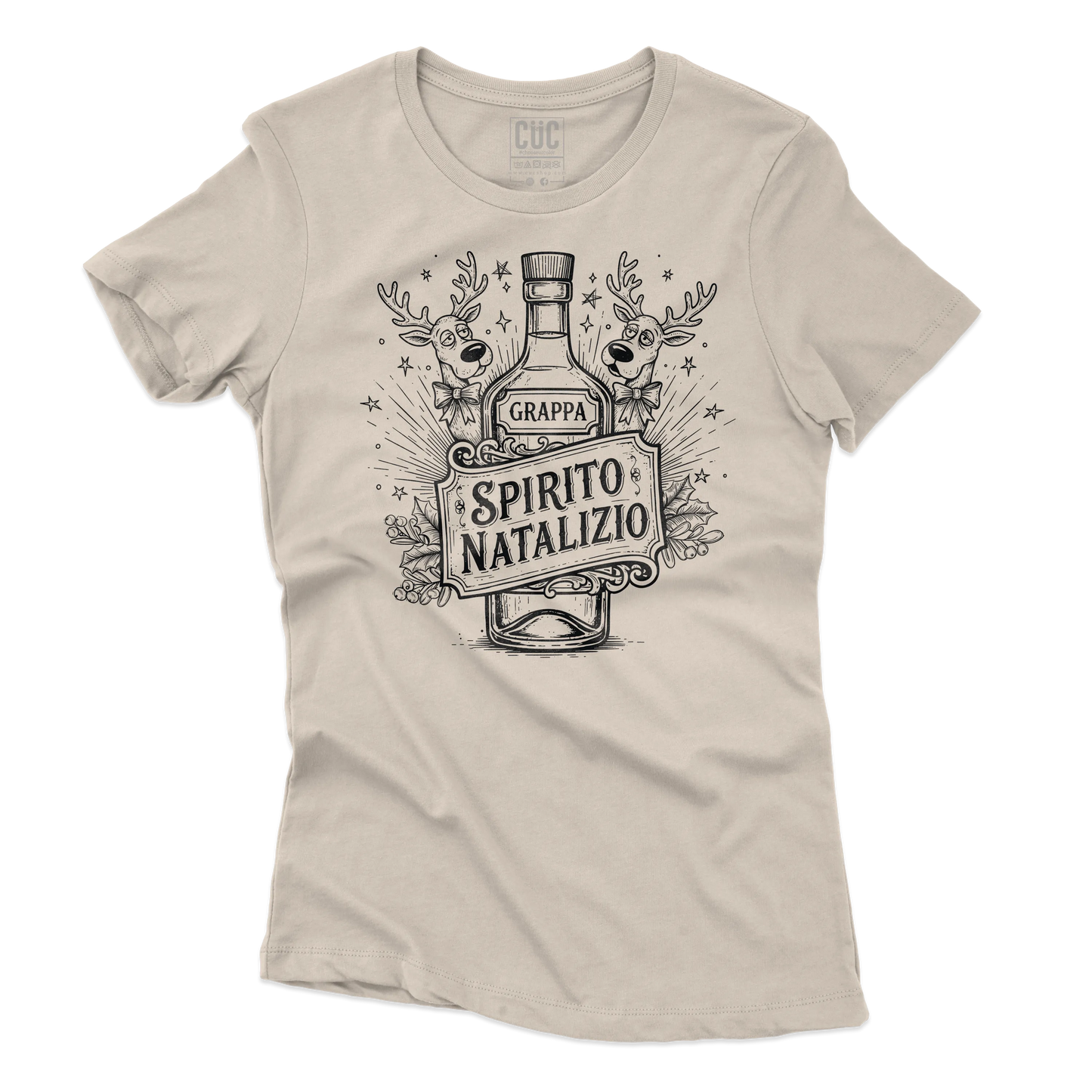 CUC T-SHIRT Spirito Natalizio Grappa - NATALE - Divertente -  #chooseurcolor
