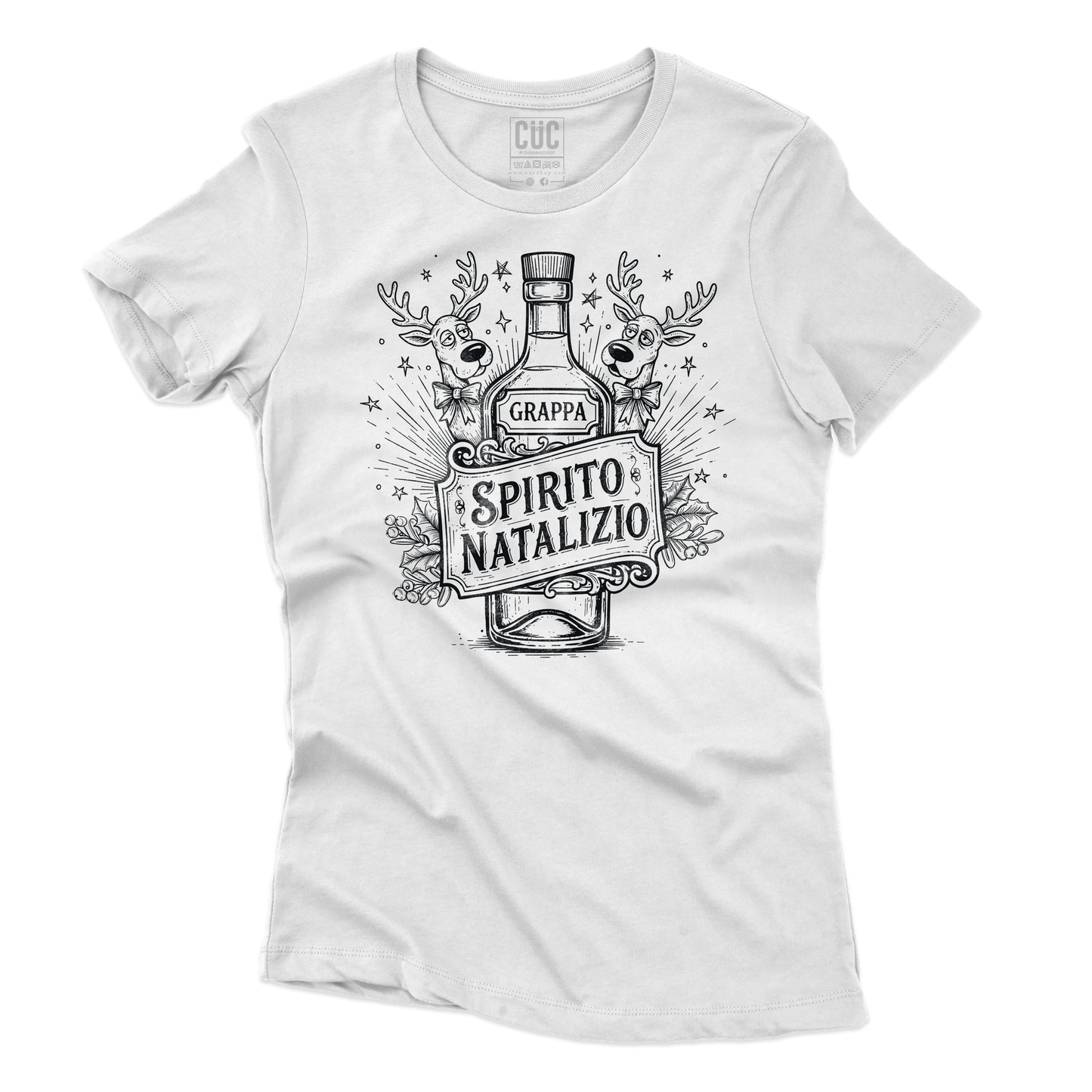 CUC T-SHIRT Spirito Natalizio Grappa - NATALE - Divertente -  #chooseurcolor