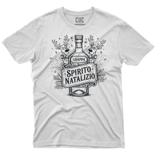 CUC T-SHIRT Spirito Natalizio Grappa - NATALE - Divertente -  #chooseurcolor