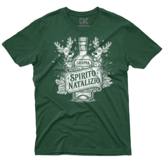 CUC T-SHIRT Spirito Natalizio Grappa - NATALE - Divertente -  #chooseurcolor