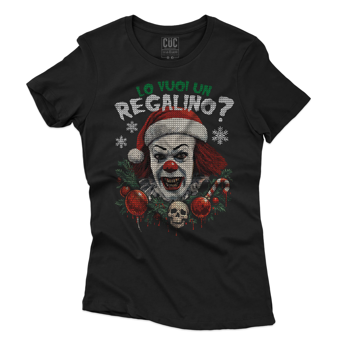 CUC T-SHIRT Lo vuoi un regalino? - NATALE - FILM - Divertente - King - IT - Maglione -  #chooseurcolor