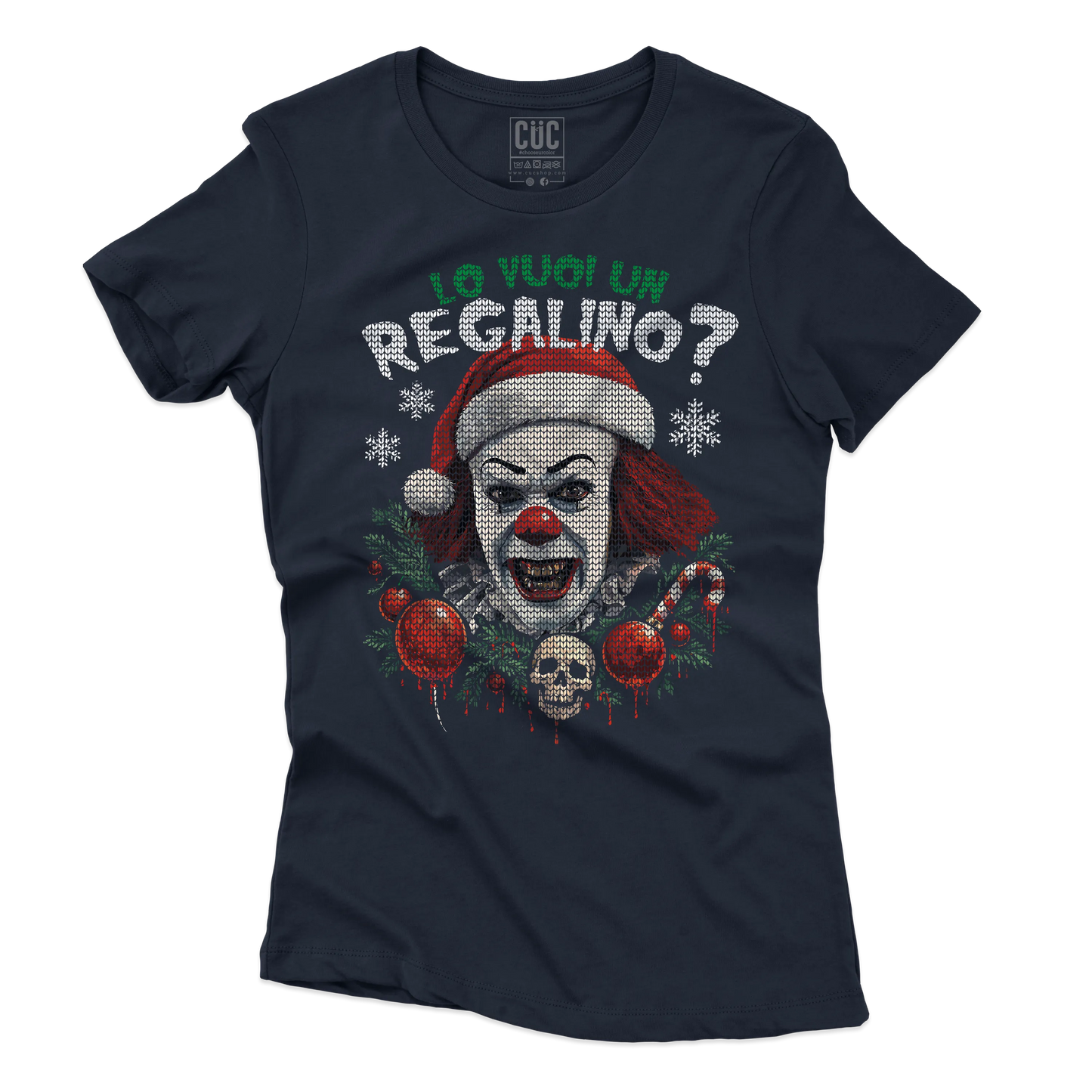 CUC T-SHIRT Lo vuoi un regalino? - NATALE - FILM - Divertente - King - IT - Maglione -  #chooseurcolor