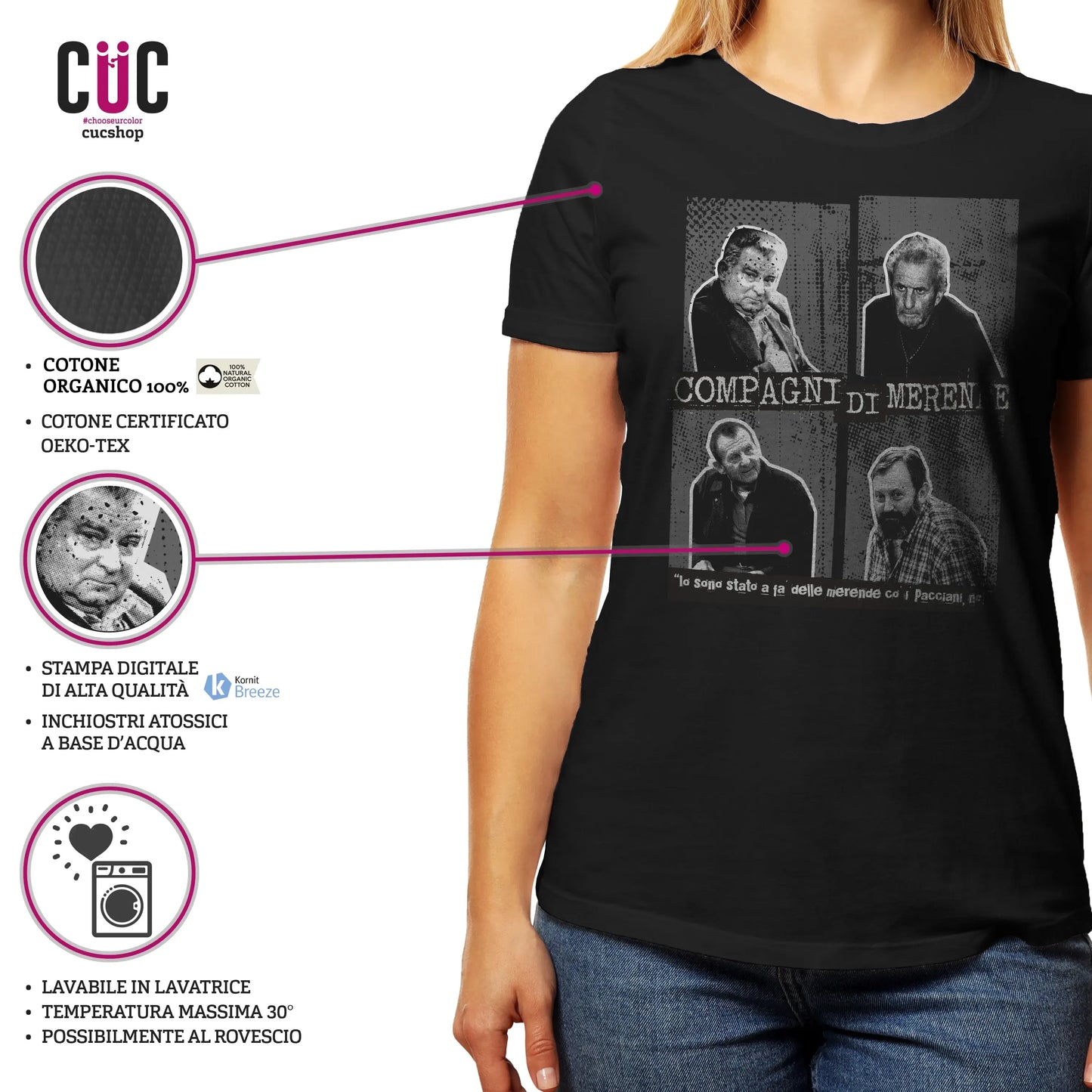 CUC T-SHIRT Compagni di merende - PERSONAGGI FAMOSI - UGIP - Crime -  #chooseurcolor