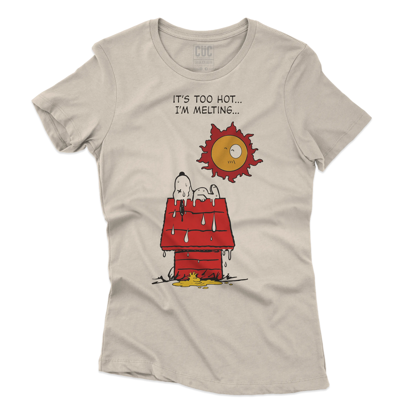 CUC T-SHIRT Melting Snoopy - Pollon Crossover - Estate - Caldo - Cambiamento Climatico - Divertente -  #chooseurcolor
