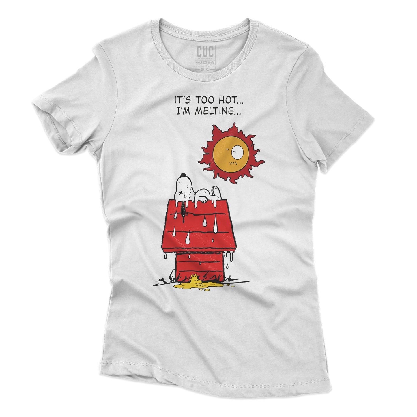 CUC T-SHIRT Melting Snoopy - Pollon Crossover - Estate - Caldo - Cambiamento Climatico - Divertente -  #chooseurcolor