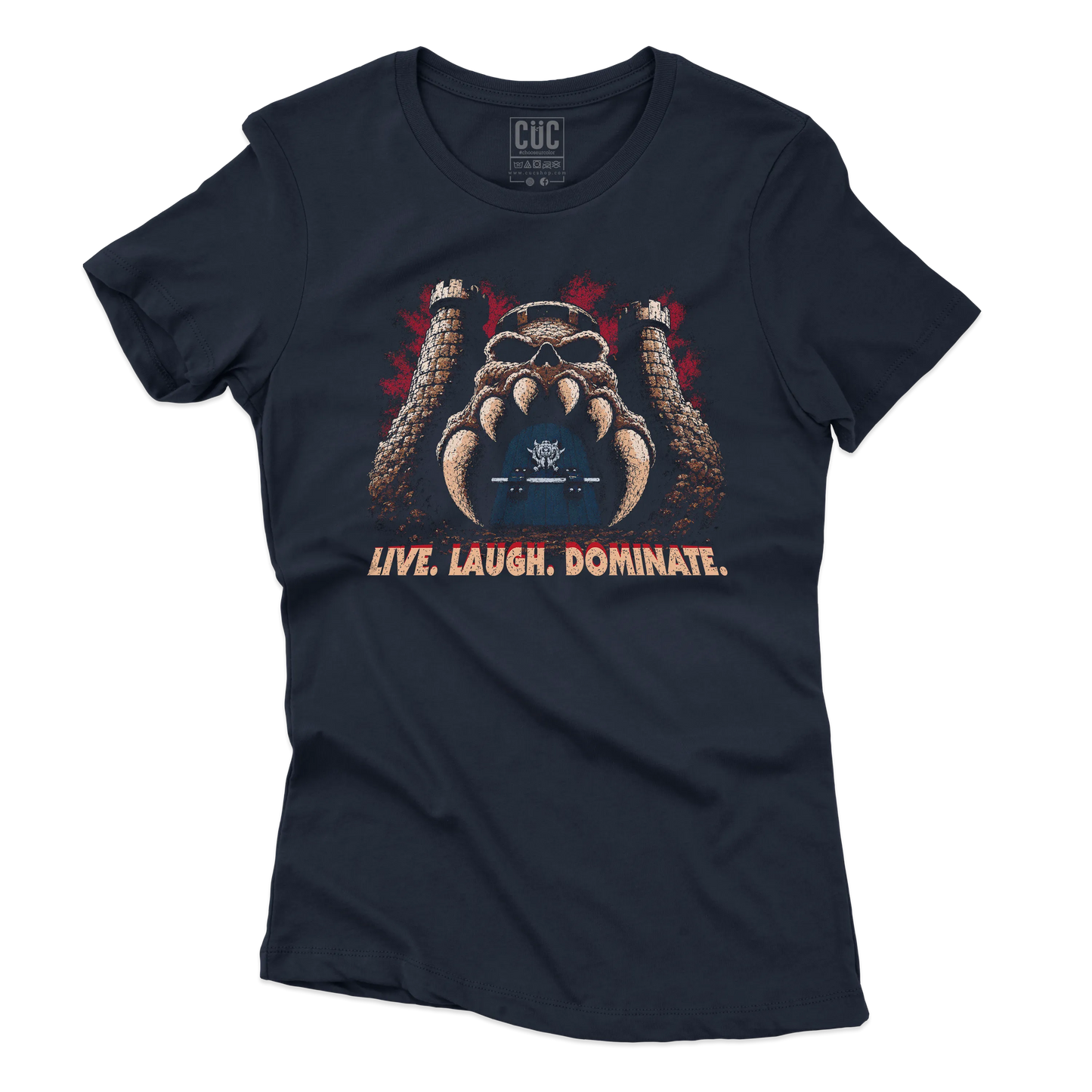 CUC T-SHIRT LIVE LAUGH  DOMINATE - FILM - Divertente - CARTOON - HE MAN - MASTERS -  #chooseurcolor
