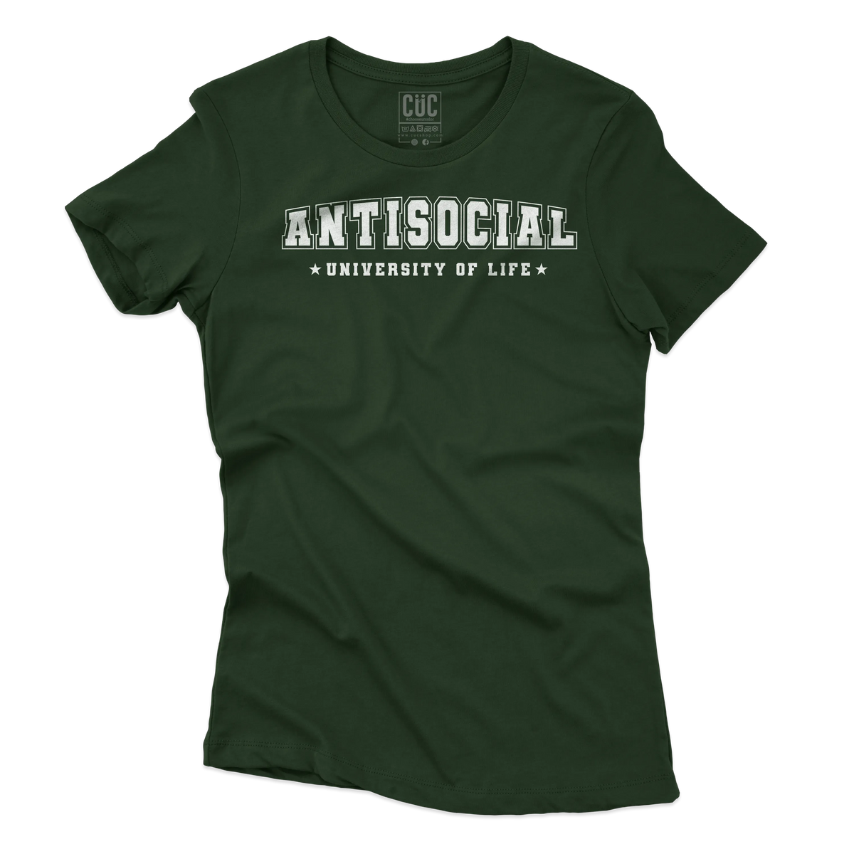 CUC T-SHIRT ANTISOCIAL University of life - Stile di vita - Divertente -  #chooseurcolor