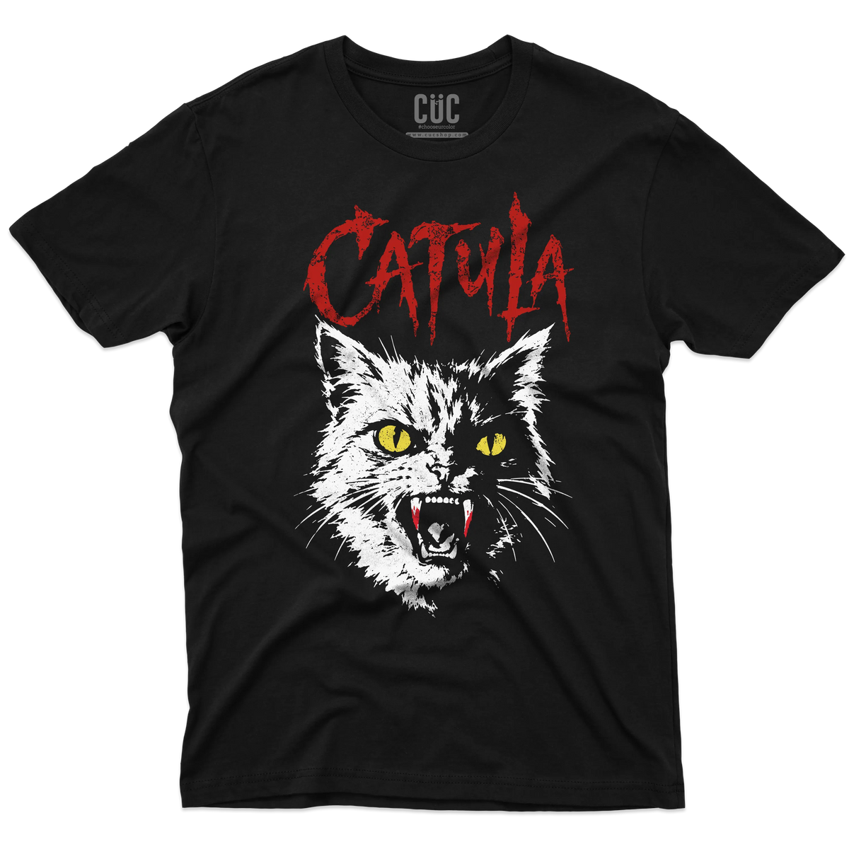 CUC T-SHIRT CATULA - PERSONAGGI FAMOSI - FILM - Dracula - Divertente - Halloween - Horror - Cats Lovers -  #chooseurcolor