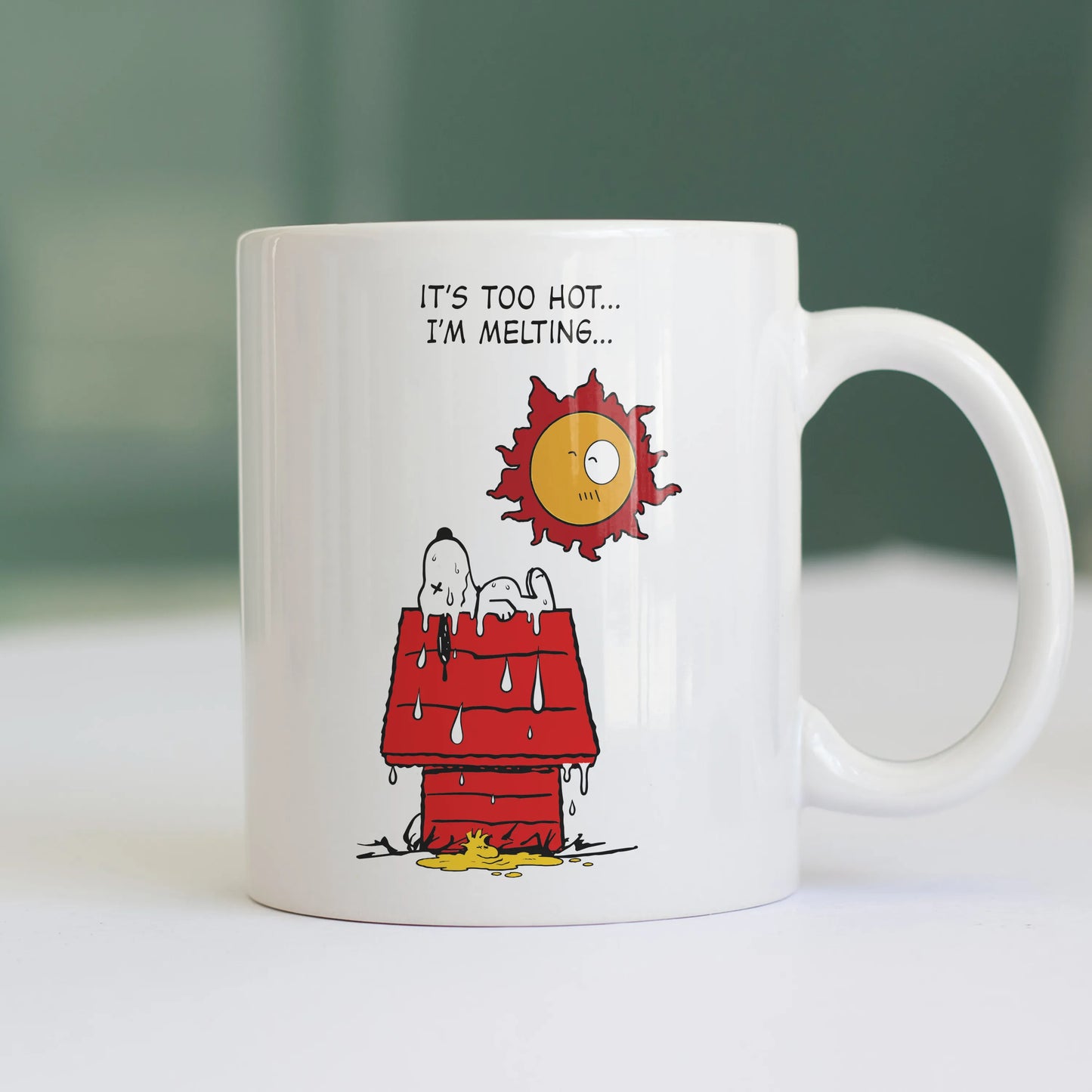 CUC TAZZA IN CERAMICA Melting Snoopy - Pollon Crossover - Estate - Caldo - Cambiamento Climatico - Divertente -  #chooseurcolor