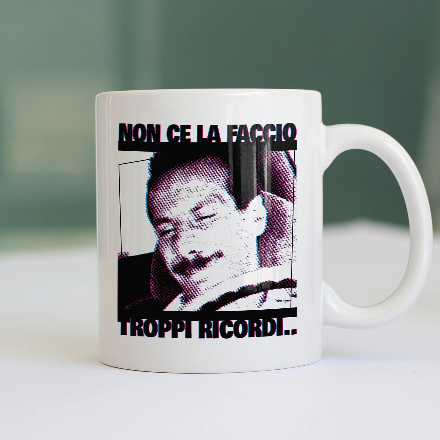 CUC TAZZA IN CERAMICA TROPPI RICORDI - PERSONAGGI FAMOSI - FILM - Pop Art - Divertente - Non ce la faccio -  #chooseurcolor