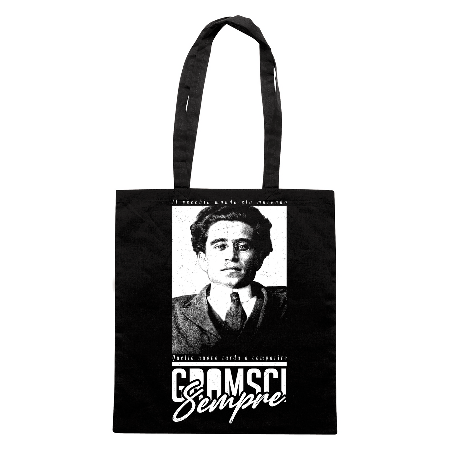 SHOPPER GRAMSCI il vecchio mondo sta morendo quello nuovo tarda a comparire Nera #chooseurcolor