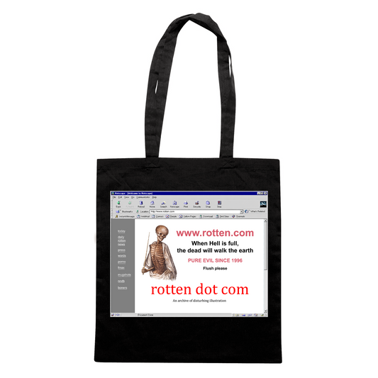 SHOPPER CUC Nostalgia Nerd Rotten dot Com Anni 90 horror Nera M [IMGKEY:BLA:M:1]