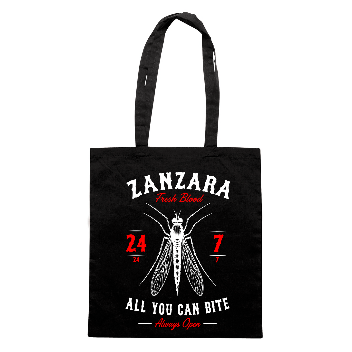 SHOPPER CUC Prede facili delle zanzare divertente Nera M [IMGKEY:BLA:M:1]