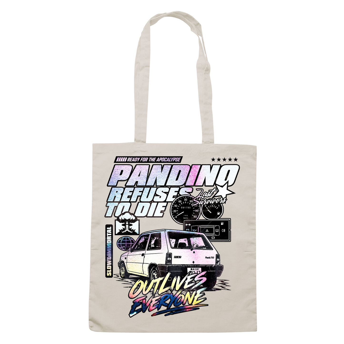 SHOPPER CUC PANDINO refuses to die apocalypse ready sopravvive a tutto Sabbia M [IMGKEY:SAN:M:1]