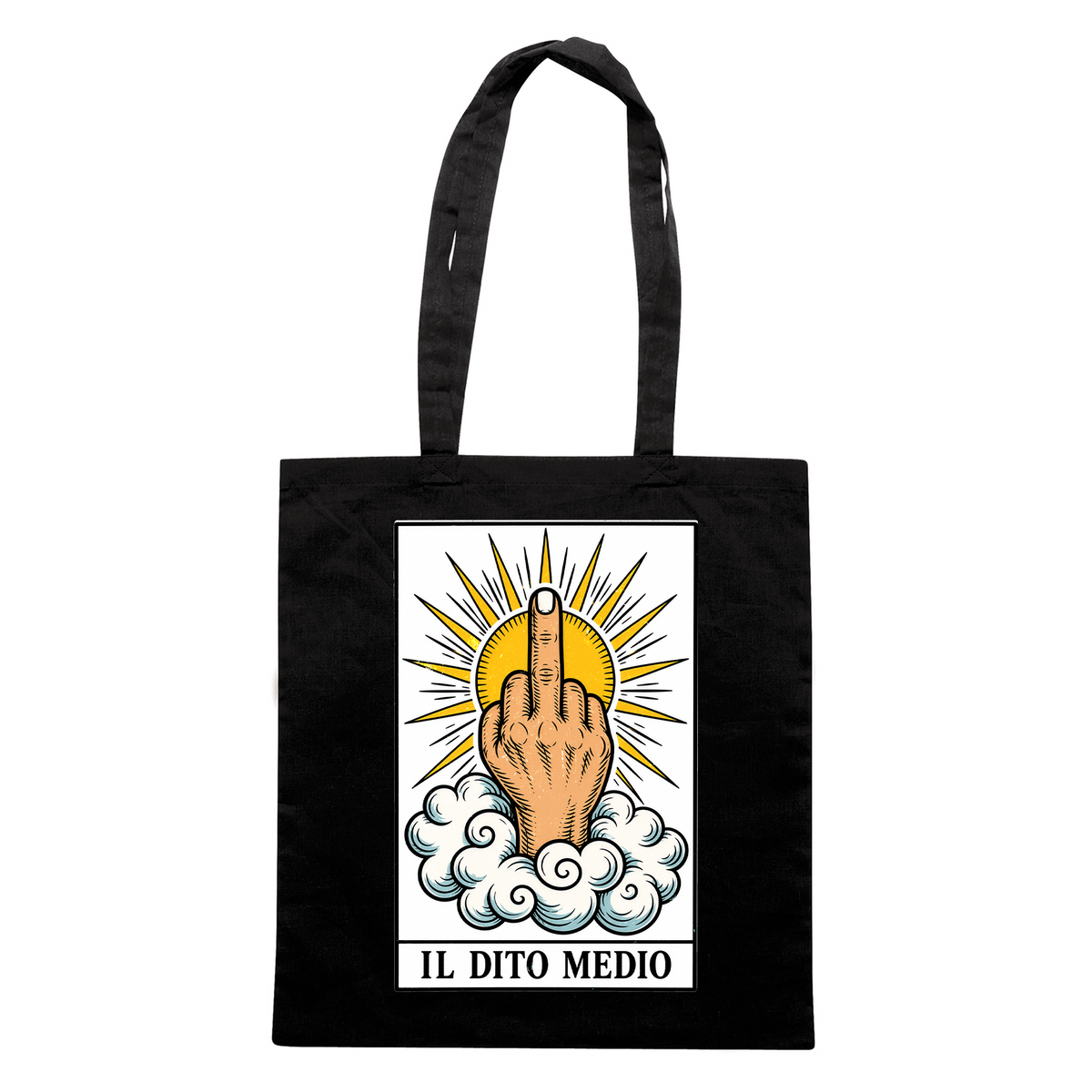 SHOPPER CUC Tarocchi IL DITO MEDIO Nera M [IMGKEY:BLA:M:1]