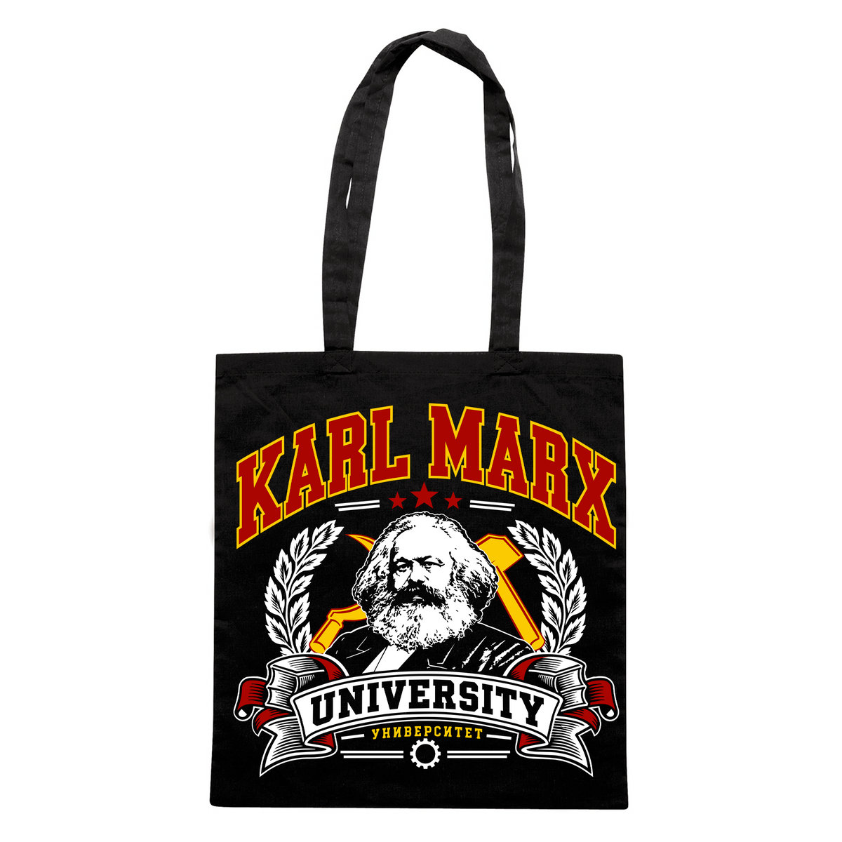 SHOPPER CUC Karl Marx University Anti Capitalismo Nera M [IMGKEY:BLA:M:1]