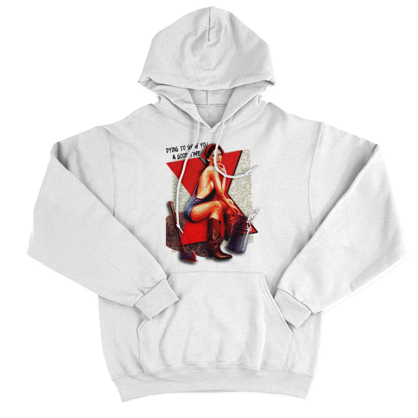 FELPA CAPPUCCIO MIA GOTH X Ti West film Horror cult Bianca #chooseurcolor