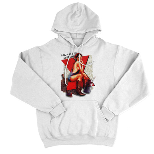 FELPA CAPPUCCIO MIA GOTH X Ti West film Horror cult Bianca #chooseurcolor