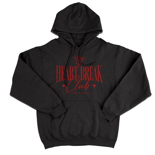 FELPA CAPPUCCIO HEARTBREAK CLUB pene d'amore love san valentino Nera M [IMGKEY:BLA:M:1]