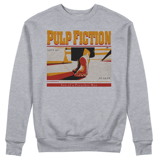 FELPA GIROCOLLO MIA FEET pulp fiction tarantino Grigio #chooseurcolor