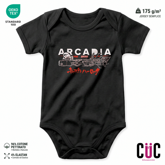 BODY BAMBINO Arcadia Capitan Harlock pirati Nera M [IMGKEY:BLA:M:1]