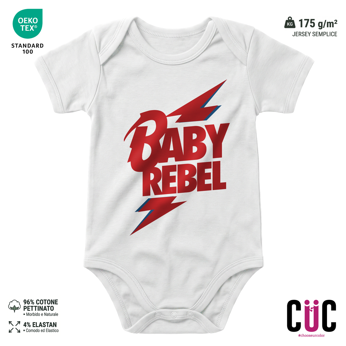 BODY BAMBINO Baby Rebel Bambini rock Bianca M [IMGKEY:WHI:M:1]